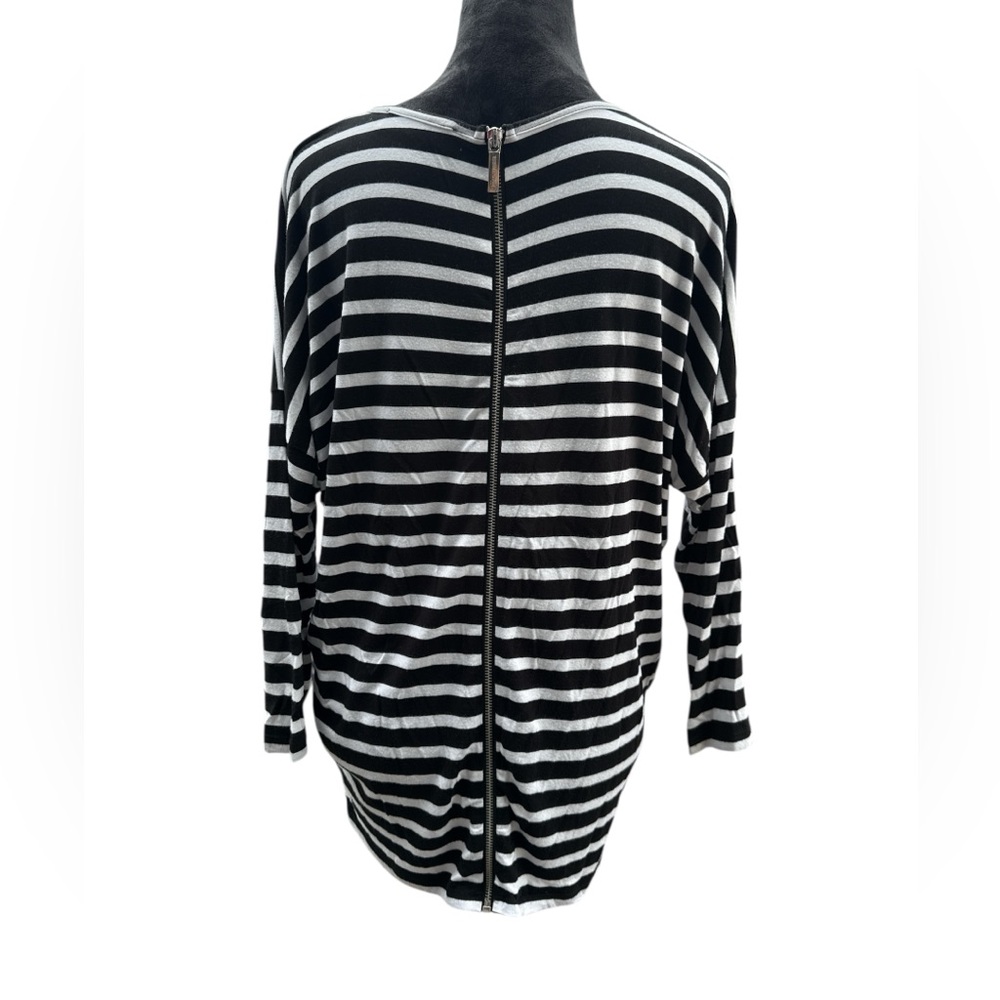 MICHAEL Michael Kors Black and White Striped Top size large - Picture 4 of 12